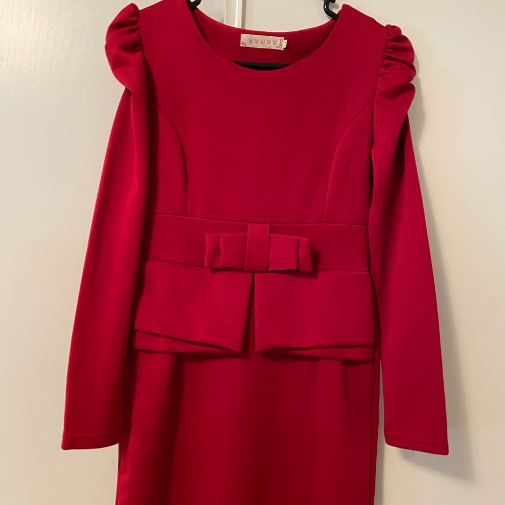 Casual long sleeve short dress